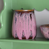 Rayen Stoneware Storage Jar with Lid 980ml - Pink