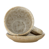 Brenta Stoneware Cup & Saucer 185ml Set of 4 - Beige