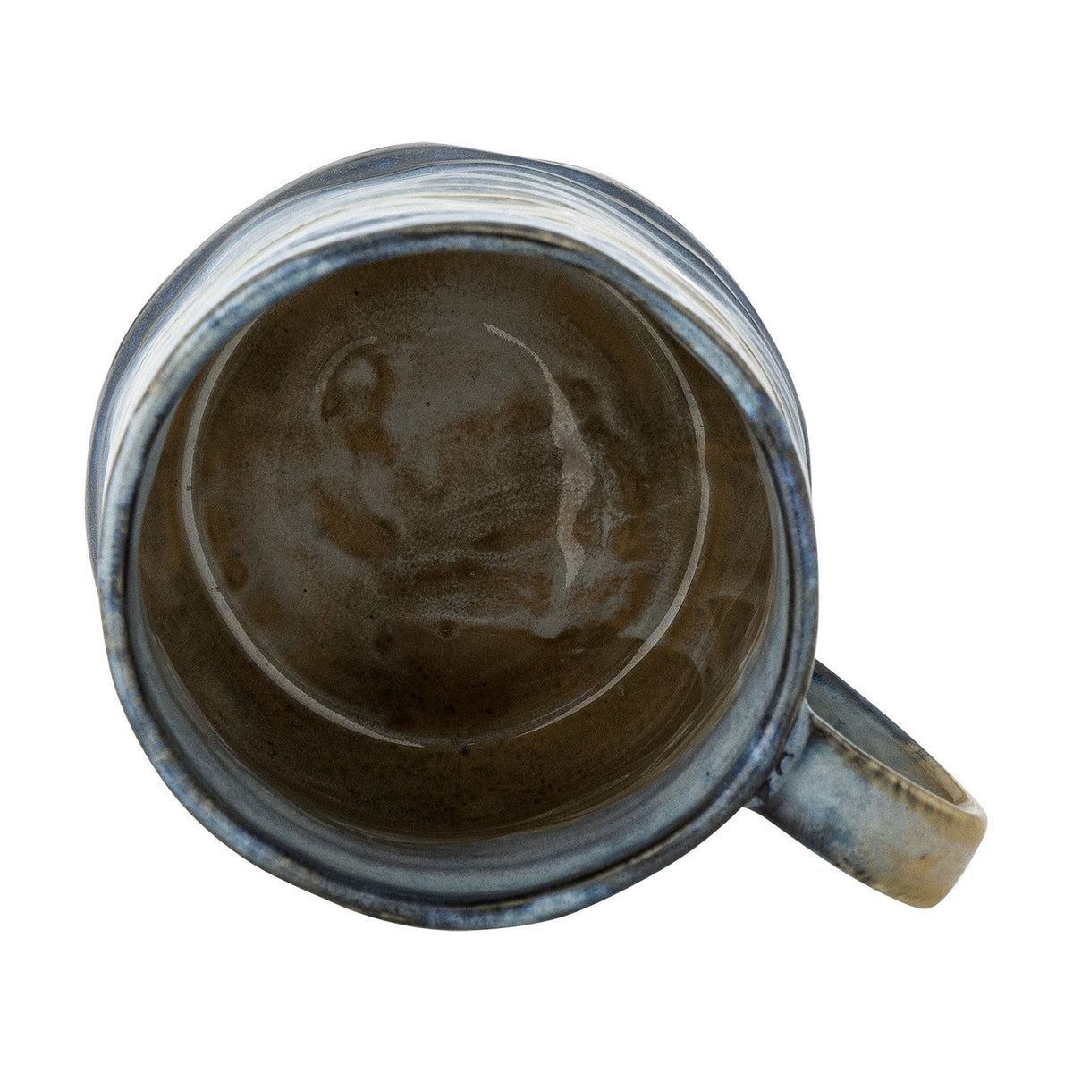 Deana Striped Stoneware Mugs 380ml Set of 4 - Blue