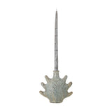 Bridget Shell Stoneware Candle Holder - Grey