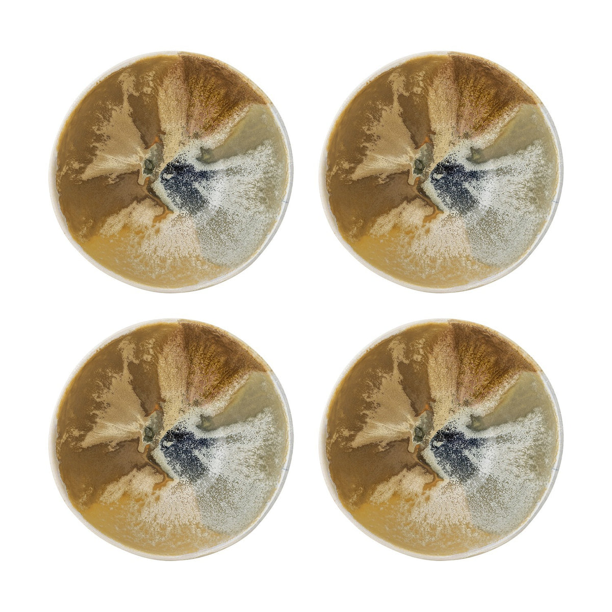 Lacey Stoneware Bowls 15cm Set of 4 - Multi