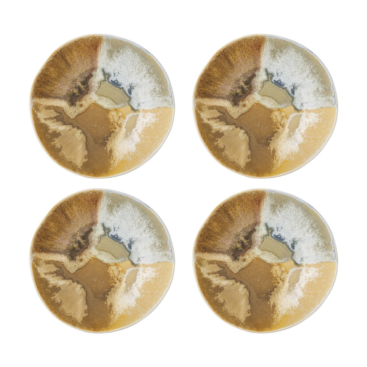 Lacey Stoneware Bowls 21cm Set of 4 - Multi