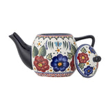 Florist Floral Stoneware Teapot with Strainer 900ml - Multi