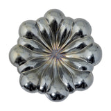 Sheeran Flower Stoneware Bowl 31.5cm - Silver