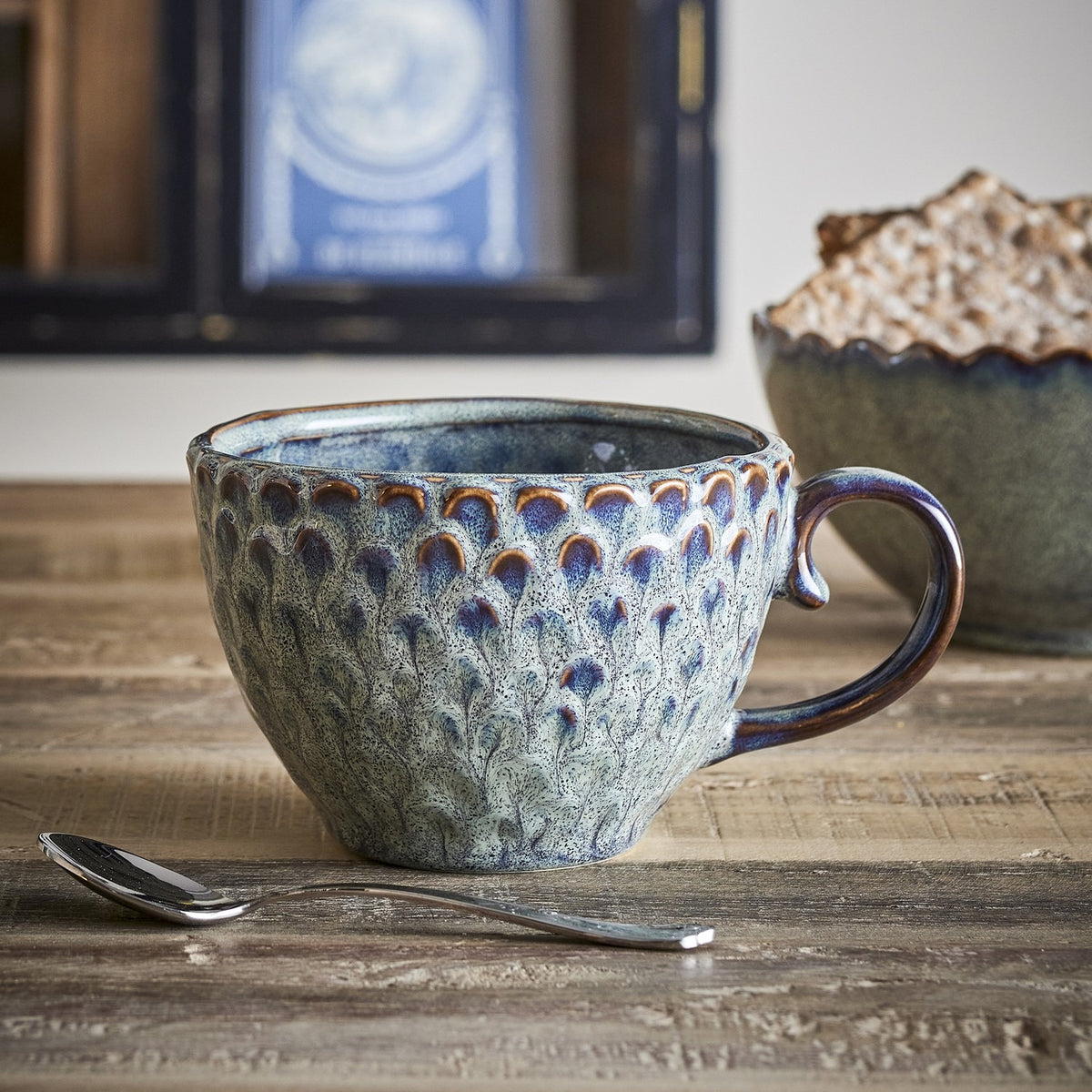 Katrina Stoneware Cups 365ml Set of 4 - Grey