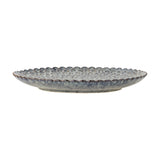 Katrina Wavy Stoneware Dinner Plates Set of 4 - Grey
