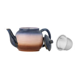 Tatum Ribbed Stoneware Teapot with Strainer 890ml - Multi