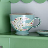 Rosalynde Stoneware Mugs 400ml Set of 4 - Green