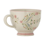 Rosalynde Floral Stoneware Mugs 400ml Set of 4 - Cream