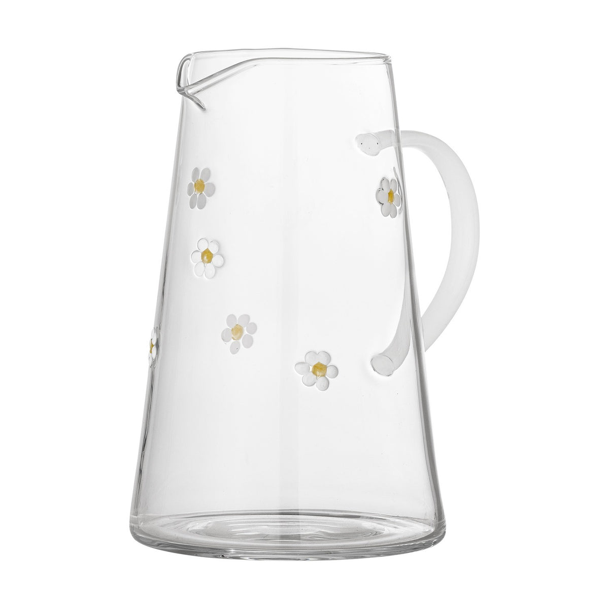 Buzz Floral Glass Jug 825ml - Clear