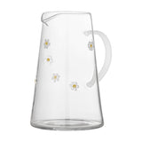 Buzz Floral Glass Jug 825ml - Clear