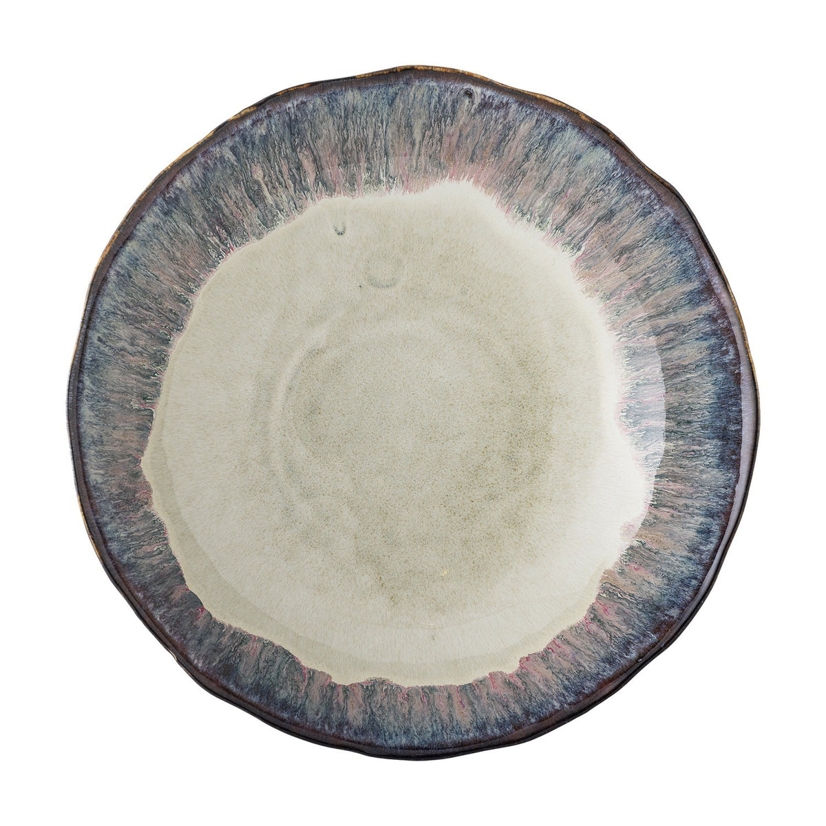 Imogen Banded Stoneware Bowl 24cm - Multi