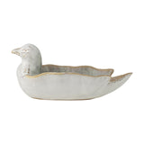 Chirp Bird Stoneware Bowl 13.5x8.5cm - White