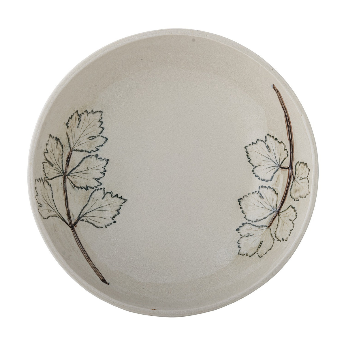 Aubrin Crackle Stoneware Bowl 26cm - Cream