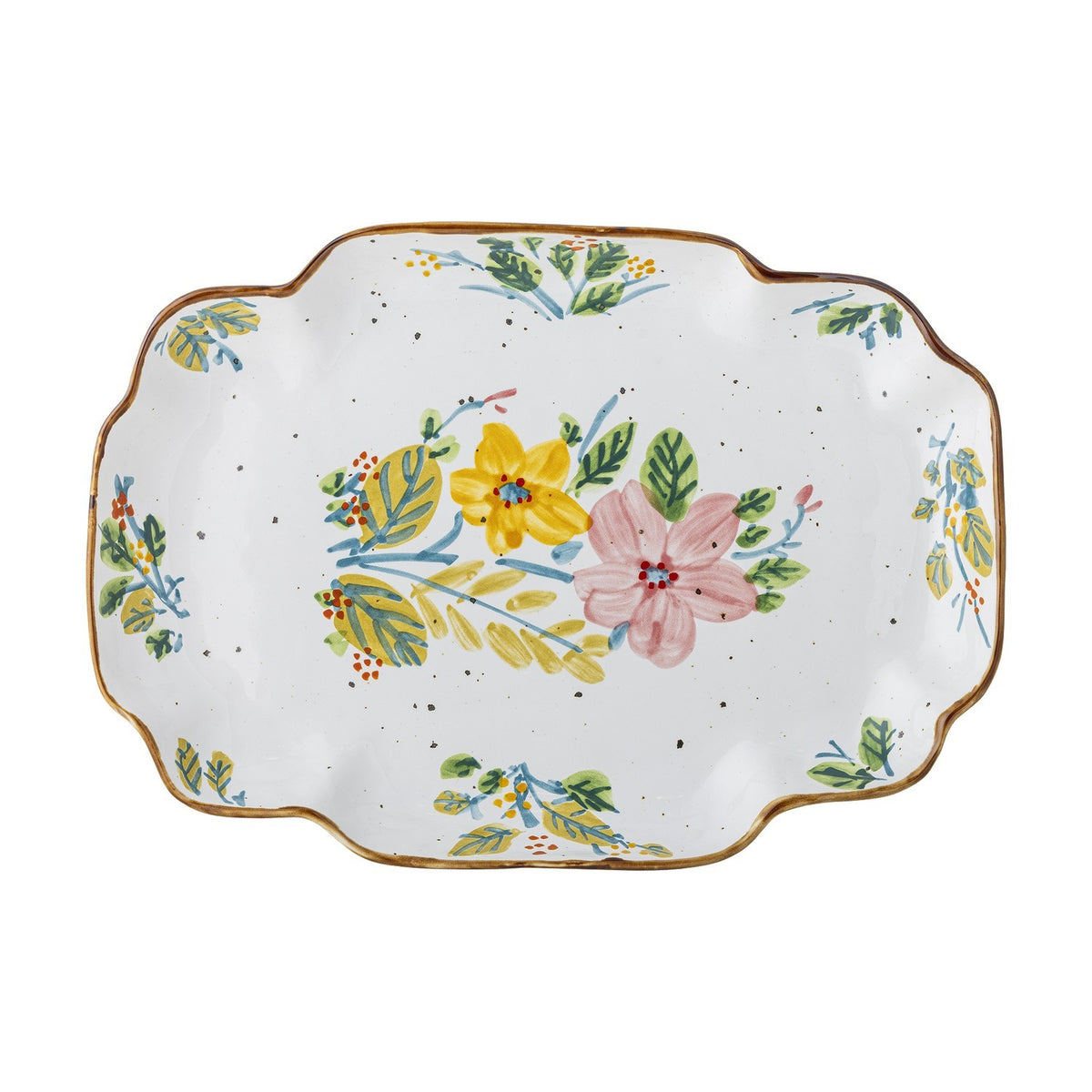 Savina Floral Stoneware Platter - Multi