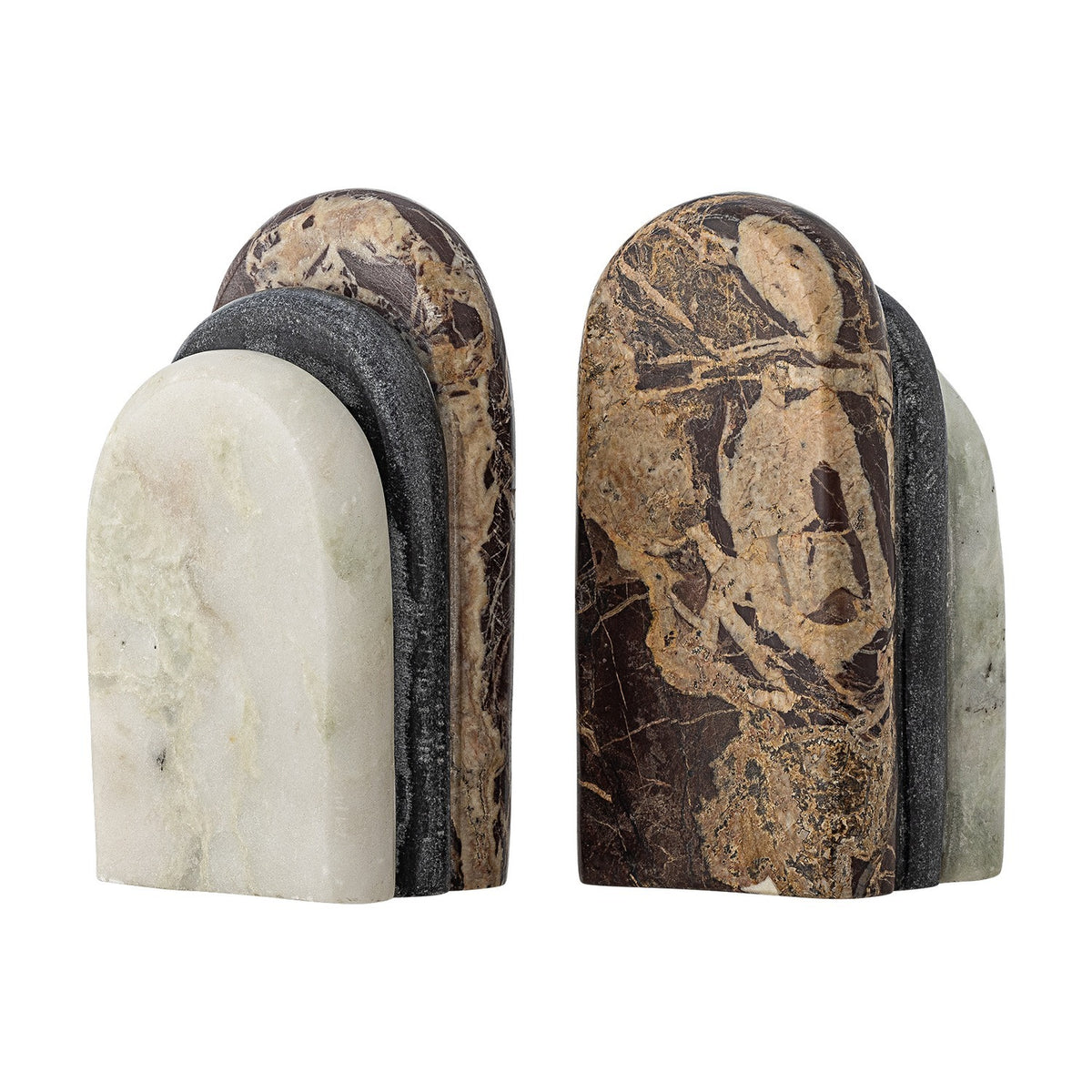 Vani Marble Bookends Set of 2 - Multi