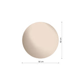 Dimension drawing of the round bronze tinted mirror, marked 82cm across in both directions with a depth of 4cm.