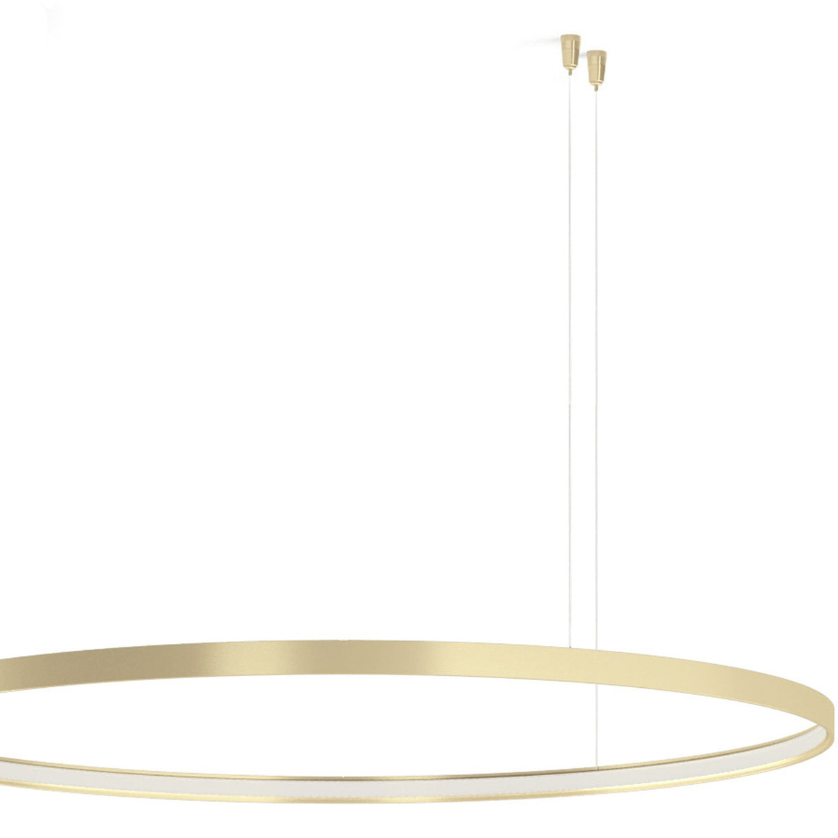 Zero Round Smart Aluminium Ring LED Pendant Light 98cm