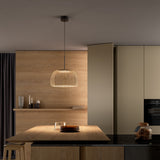 Tanit S/43 Fabric LED Pendant Light - Matt Black & Beige