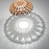 Dome 60/01 Wood LED Pendant Light - Matt White & Natural Wood