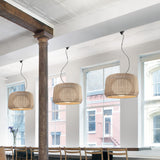 Fora 90 Drum LED Outdoor Pendant Light - Light Beige