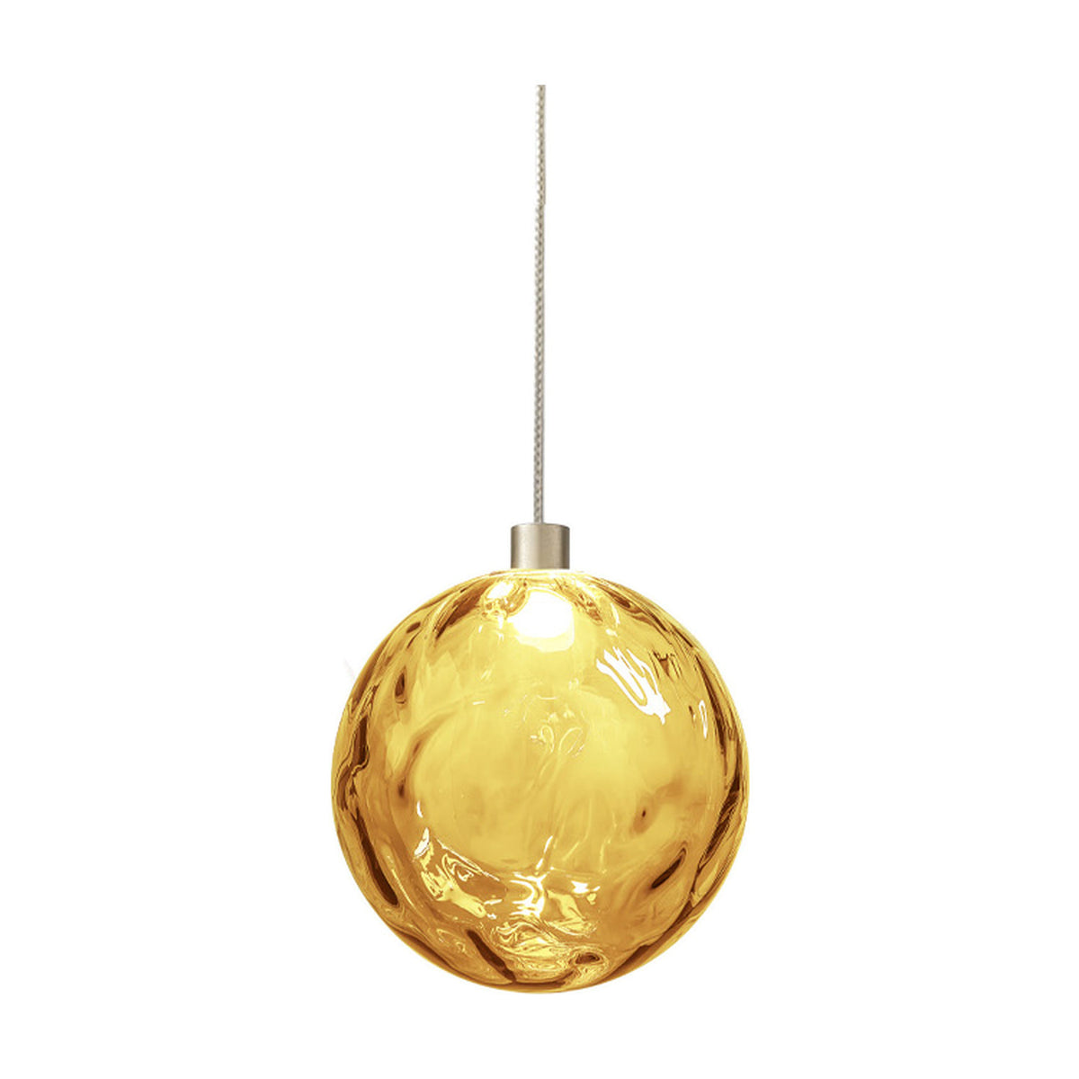 Murané Caramel Glass Sphere Pendant Light 15cm - Champagne