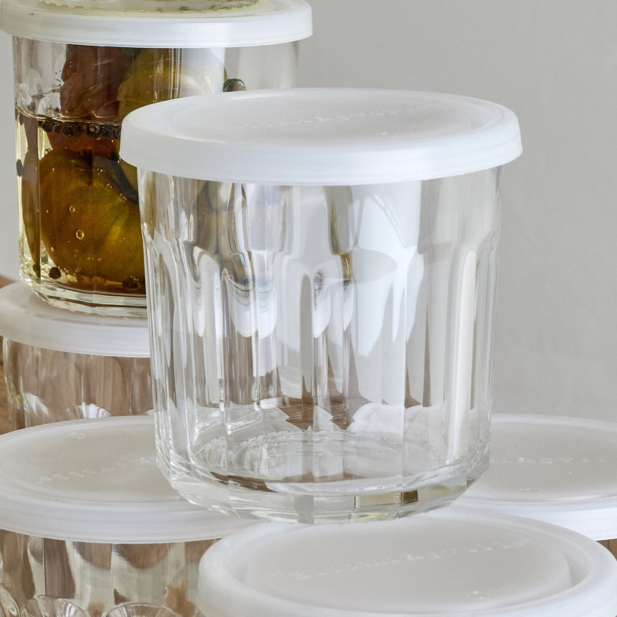 Tessa Glass Storage Jar with Lid 400ml - Clear