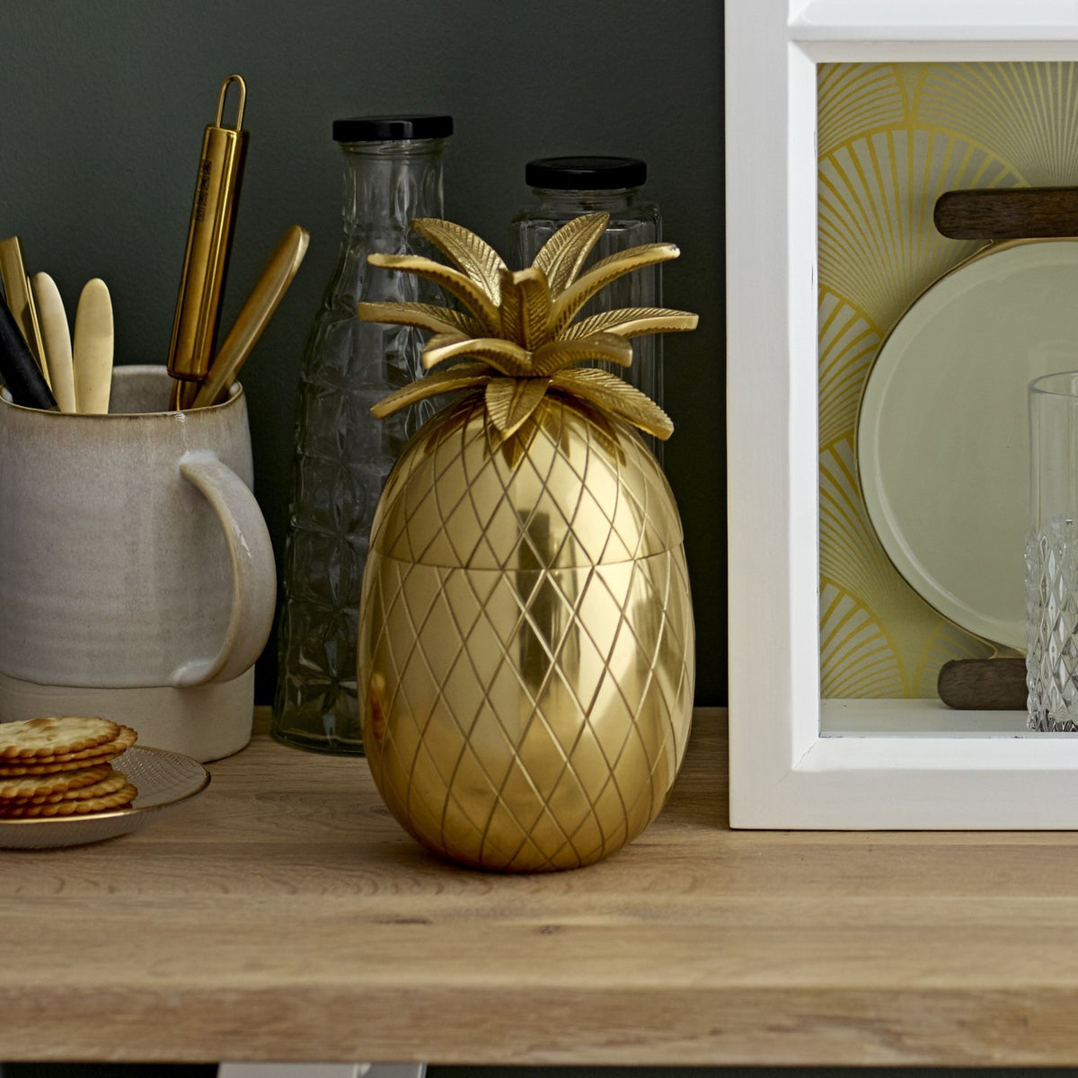 Yuichi Pineapple Aluminium Ice Bucket - Gold