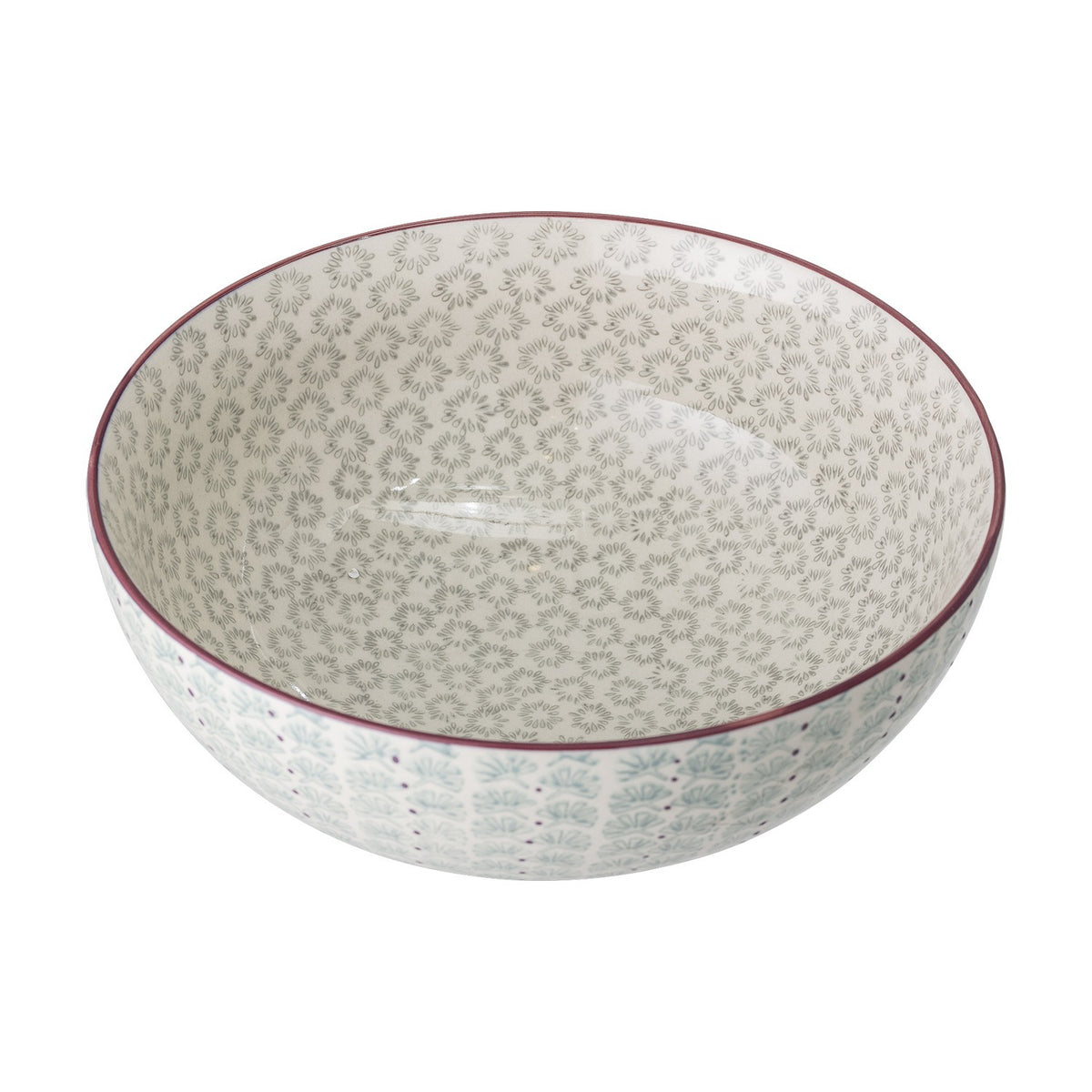 Maya Stoneware Bowl 28.5cm - Green