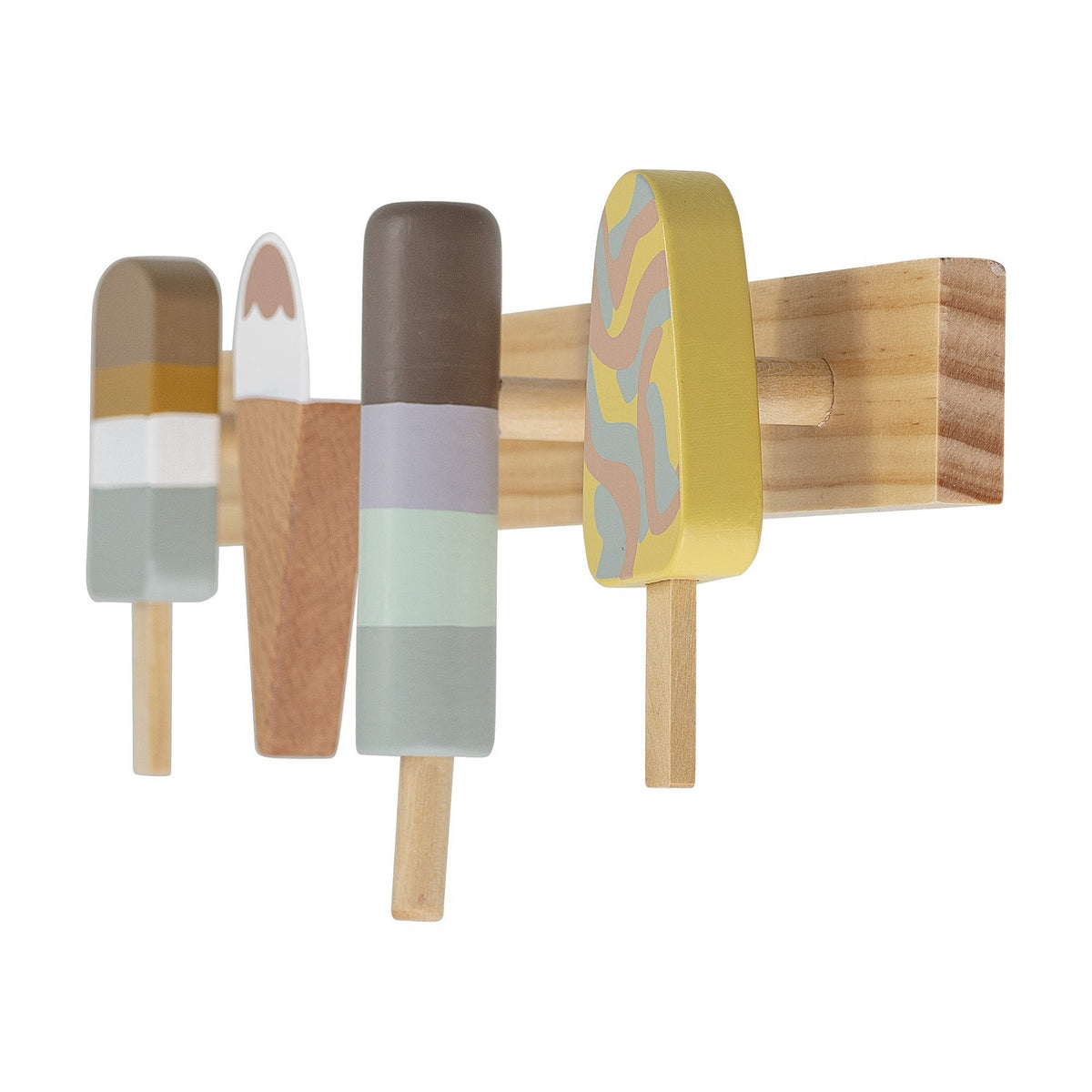 Zyon Ice Cream Wooden Coat Rack - Multi