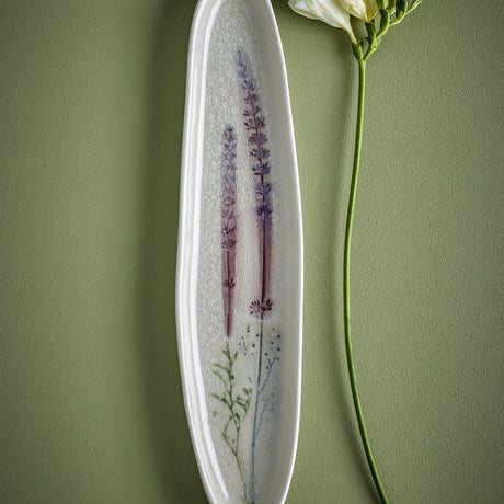 Bea Crackle Stoneware Platter 35.5x8cm - Cream
