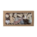 Animal friends Cotton & Linen Rag Dolls Set of 6 - Multi