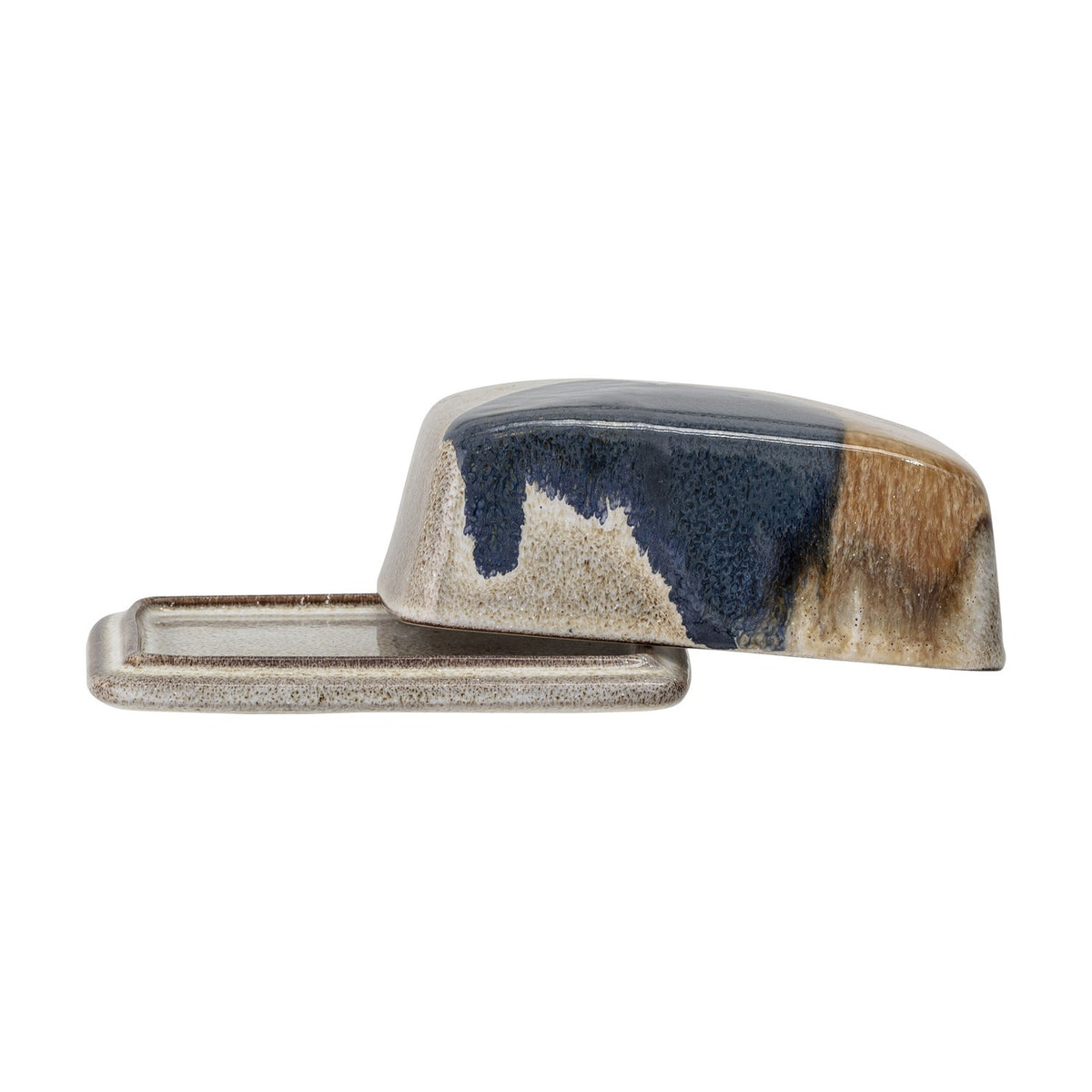 Jules Stoneware Butter Dish - Multi