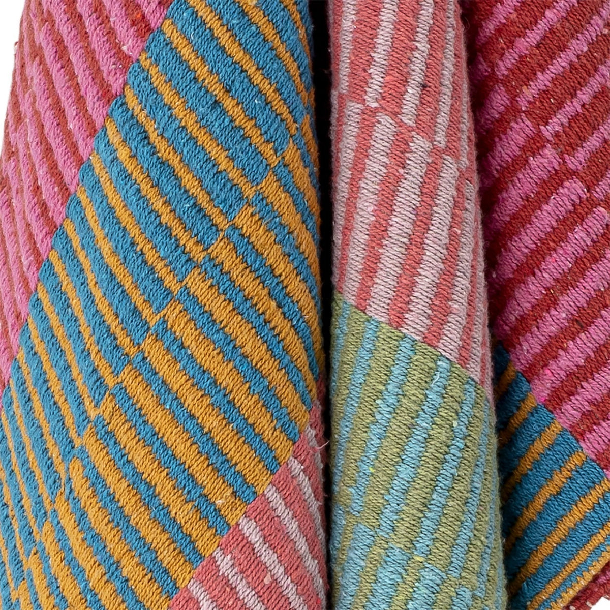 Isnel Pink Striped Throw - Multi