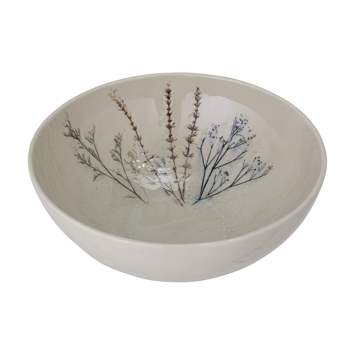 Bea Crackle Stoneware Bowl 30.5cm - Cream