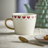 Jolly Stoneware Christmas Mugs 300ml Set of 2 - Cream