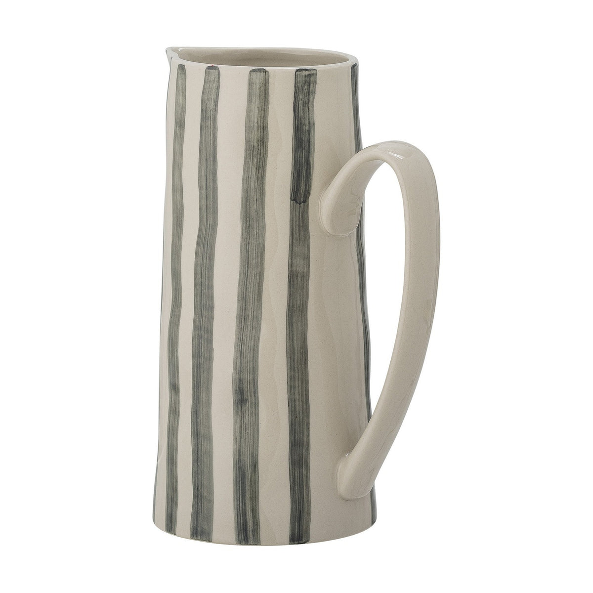 Begonia Striped Stoneware Jug 1300ml - Green