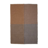 Rodin Jute Rug, 200x140cm, with a four-block diagonal weave in varying brown tones, shown on a plain white background.