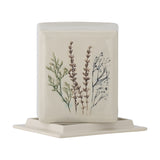 Bea Crackle Stoneware Butter Dish - Cream