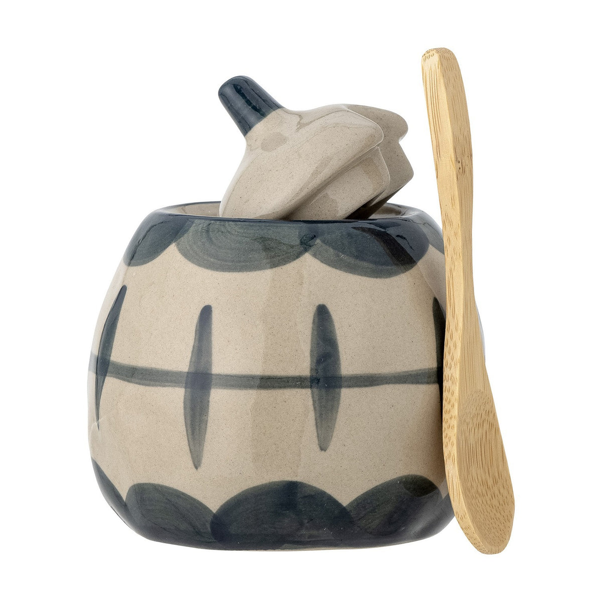 Allium Stoneware Milk Jug & Sugar Bowl 300ml Set of 3 - Beige