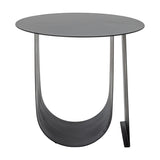 Cher Round Iron Side Table - Black
