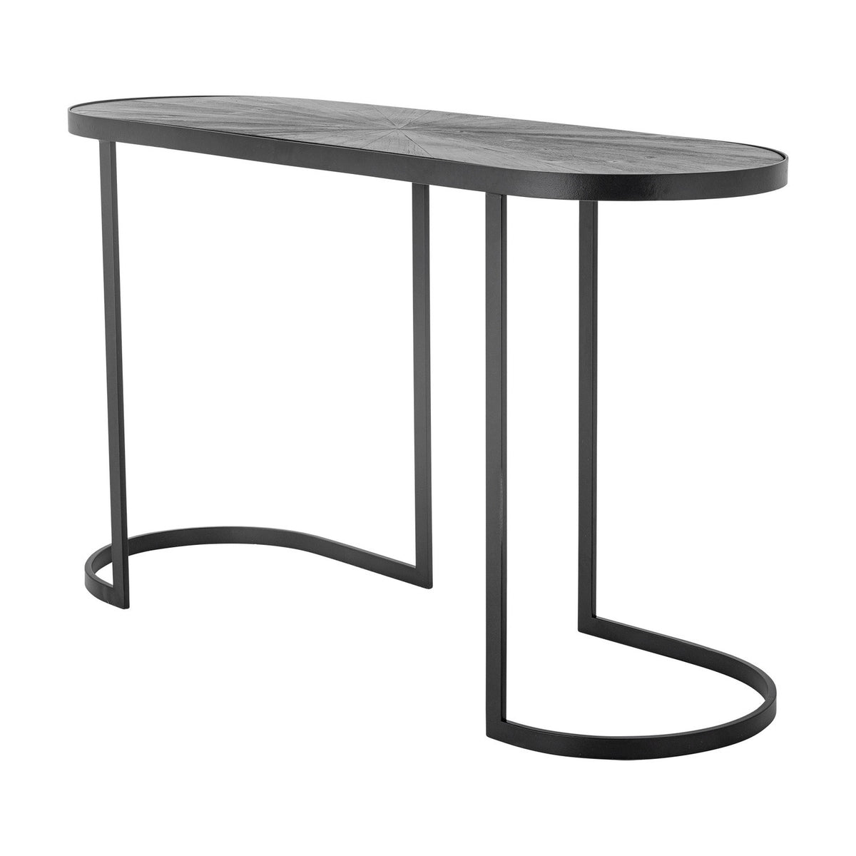 Carter Geometric Wooden Console Table - Black