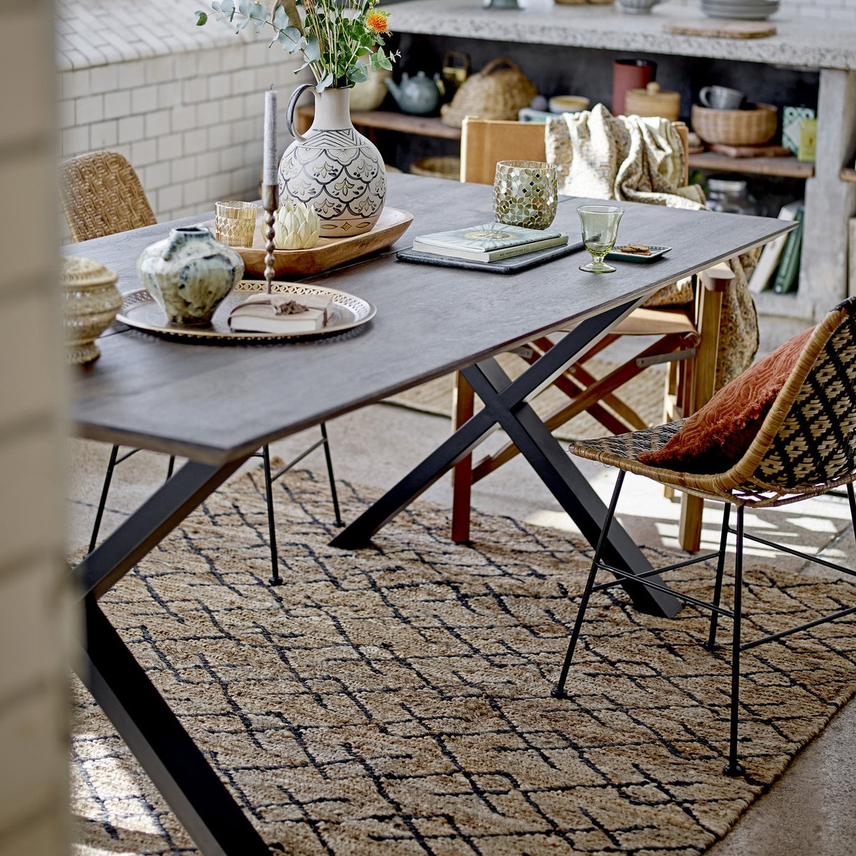 Maldon Wooden Dining Table - Brown