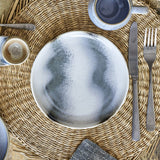 Paula Striped Stoneware Side Plate - White