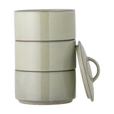 Ebba Stoneware Storage Jar with Lid 940ml - Green