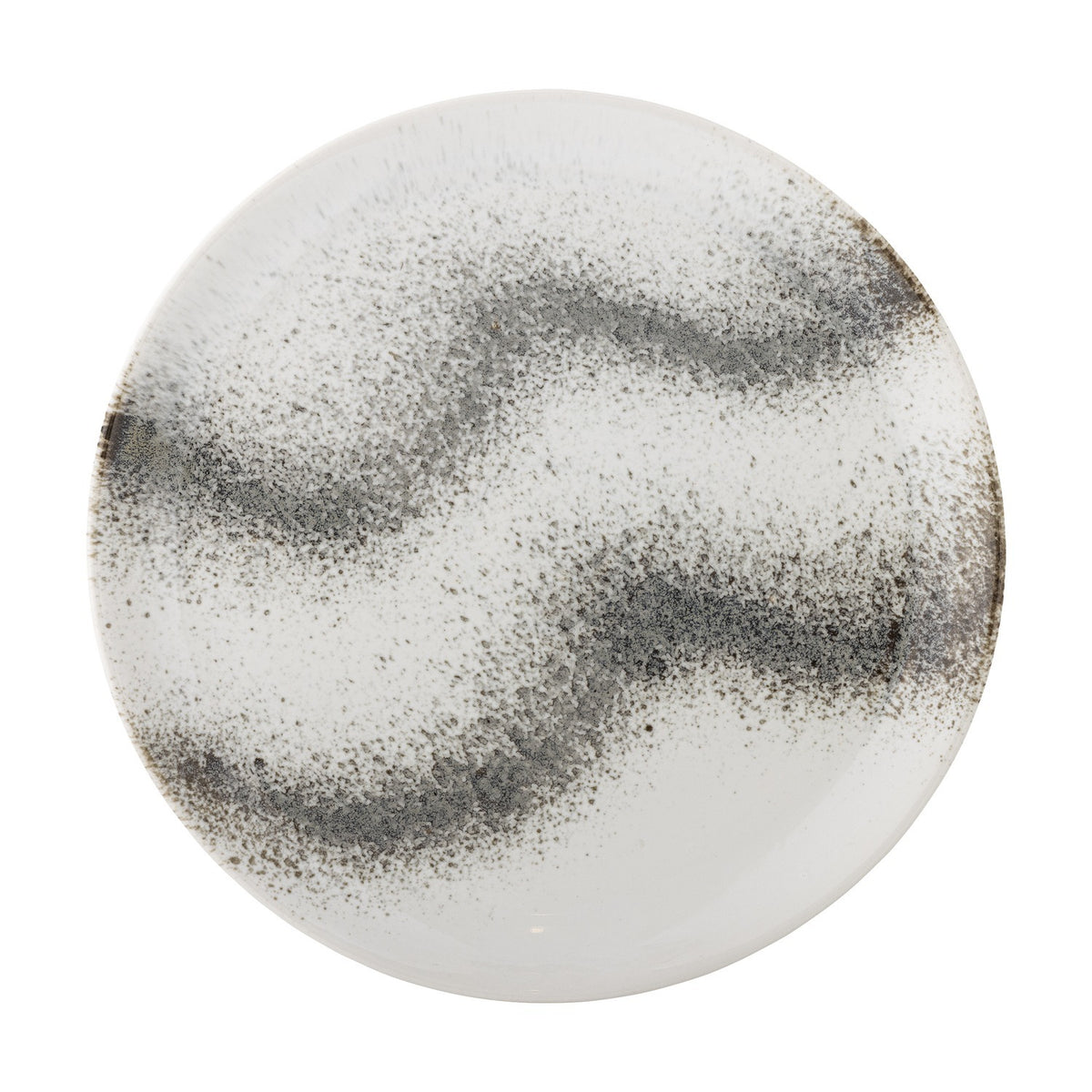 Paula Wavy Stoneware Dinner Plate - White