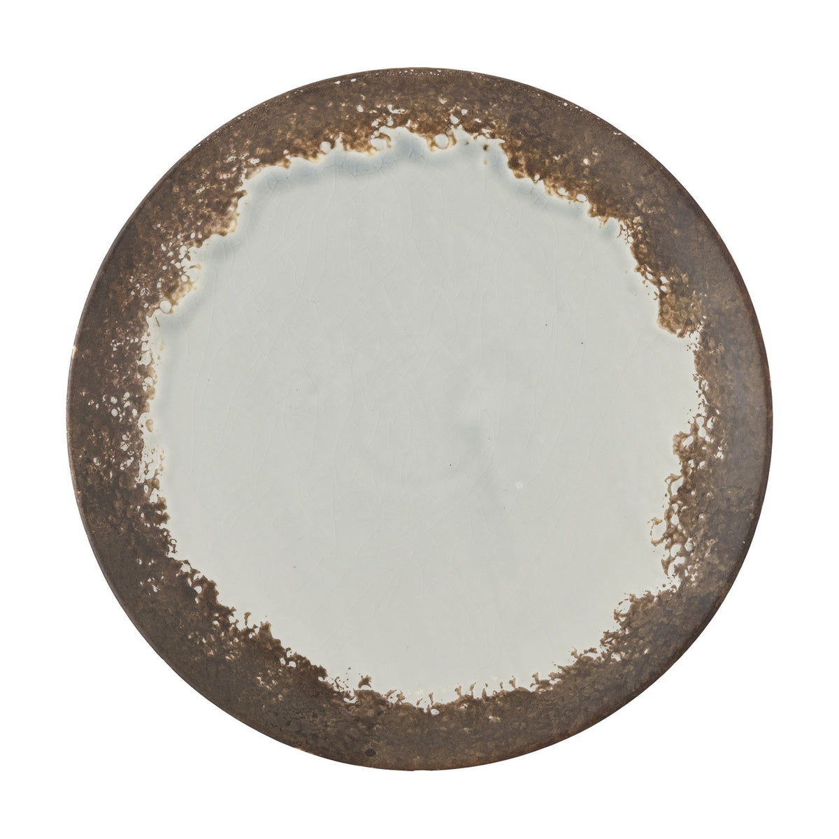 Paula Crackle Stoneware Dinner Plate - Grey