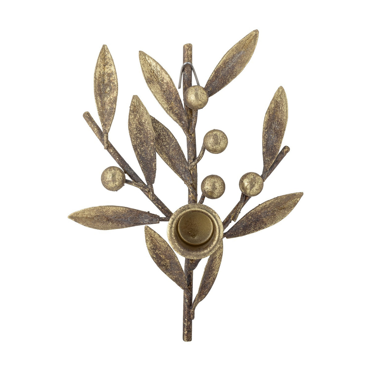 Mirabel Iron Christmas Candle Holder - Gold