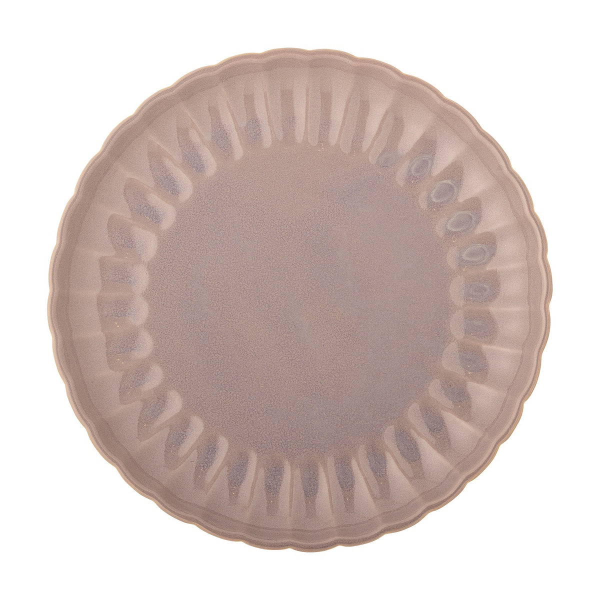 Latina Fluted Stoneware Dinner Plate - Pink