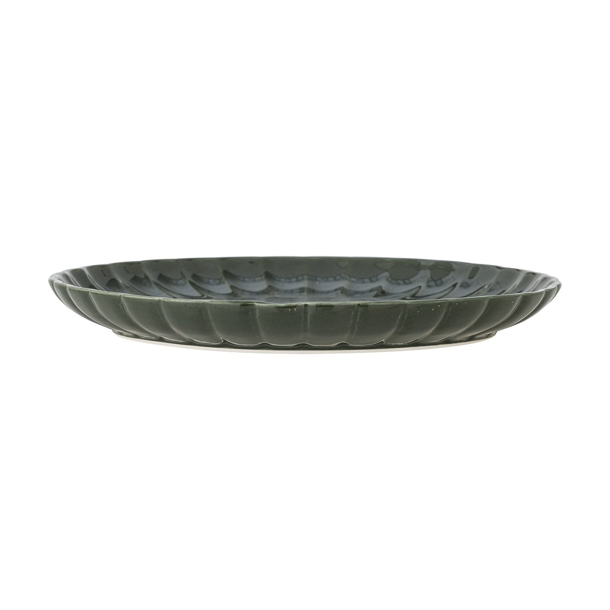 Latina Wavy Stoneware Dinner Plate - Green
